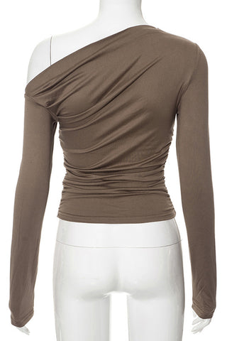 Asymmetric Long-Sleeve Top