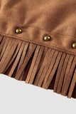 Fringe Hem Mini Skirt