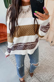 Striped Color Block Knit Sweater