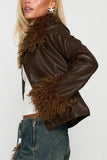 Fur Collar Leather Jacket