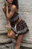 Halter-Neck Bandana Skirt Set