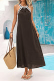 Halter Neck Casual Midi Dress
