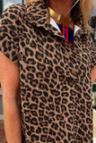 Leopard Print Shift Dress with Pockets