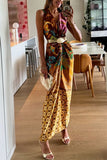 Floral Halter Maxi Dress