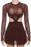 Sheer Cut-Out Night Out Dress