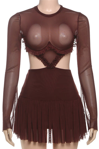 Sheer Cut-Out Night Out Dress