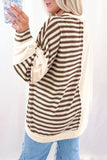 Striped Patchwork Oversized Hoodie