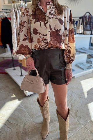 Button Down Floral Print Shirt