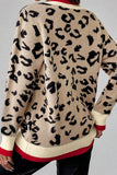 V-Neck Leopard Print Sweater