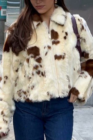 Faux Fur Patterned Jacket