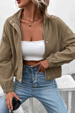 Casual Textured Zip-Up Jacket