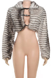 Elegant Buckle Cropped Jacket