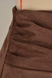 Asymmetric Ruched Wrap Skirt