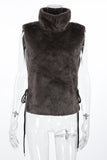 Chic Sleeveless Turtleneck Vest