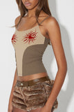 Graphic-Pattern Tank Top