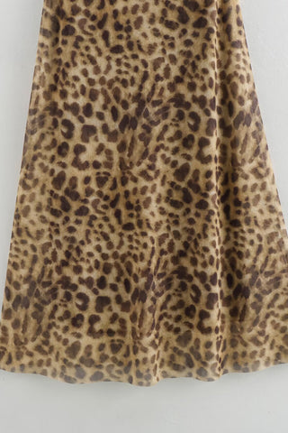 Leopard Print Spaghetti Strap Dress