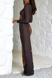 Long Sleeve Floral Casual Maxi Dress