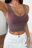 Ribbed V-Neck Cami Top