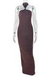 Halter Neck Evening Gown