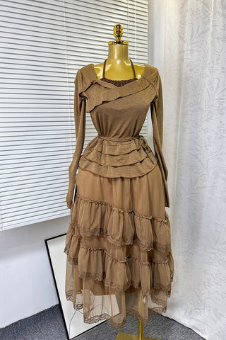 Elegant Layered Skirt Set