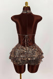 Halter Neck Leopard Print Casual Dress