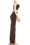 Strapless Skirt Set with Embellishments
