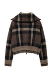 Zip-Front Plaid Jacket