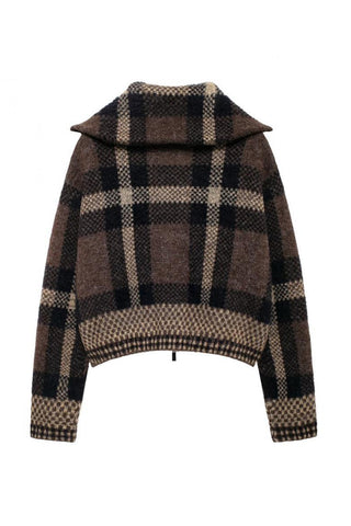 Zip-Front Plaid Jacket