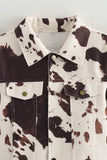 Chic Button-Front Printed Jacket