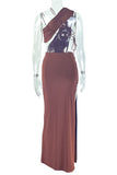 One-Shoulder Ruched Dress