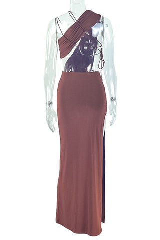 One-Shoulder Ruched Dress
