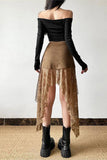 Asymmetrical Layered Midi Skirt