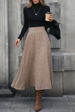 Elegant High-Waist Midi Skirt