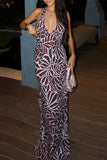 Halter-Neck Maxi Casual Dress