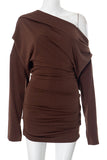 Off-Shoulder Ruched Mini Dress