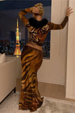 Statement Tiger Print Skirt Set
