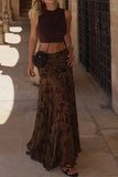 Elegant Paisley Maxi Skirt