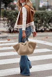Chic Button-Front Lace Vest