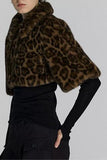 Cropped Leopard Print Jacket