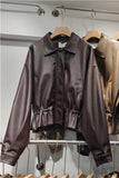 Chic Button-Up Leather Jacket