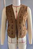 Patterned Tie-Front Vest