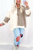 Striped Patchwork Oversized Hoodie