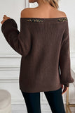 Off-Shoulder Sweater with Bow Detail