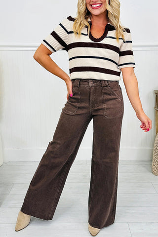 Wide-Leg Denim Trousers