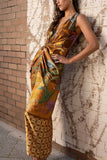 Floral Halter Maxi Dress