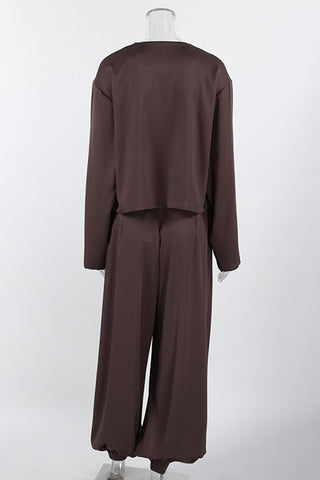 Chic Long Sleeve Pants Set