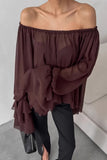 Off-Shoulder Ruffle Blouse