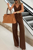Spaghetti Strap Wide-Leg Pants Set