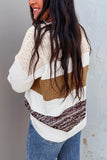 Striped Color Block Knit Sweater