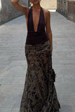 Elegant Paisley Maxi Skirt